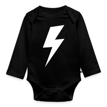 Blitz - Baby Bio-Langarm-Body - Schwarz - Vorne