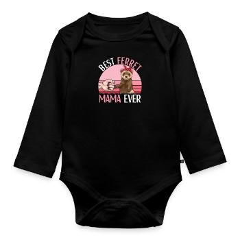 Tenue de furet Amoureux du furet - Body Bébé bio manches longues - noir - Devant