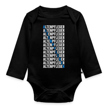Altenpfleger - Baby Bio-Langarm-Body - Schwarz - Vorne
