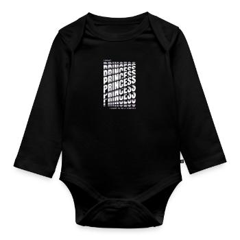 Forget Princess I Want To Be A Scientist Girl - Baby Bio-Langarm-Body - Schwarz - Vorne