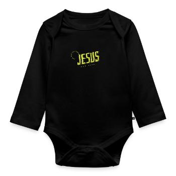 Christ Jesus The Way The Truth The Life Blessed - Baby Bio-Langarm-Body - Schwarz - Vorne