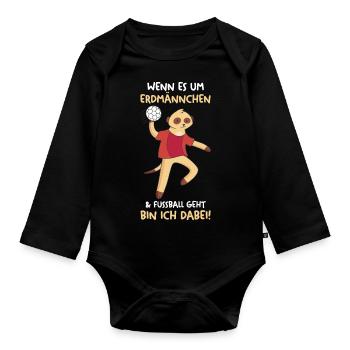 Erdmännchen Mama - Baby Bio-Langarm-Body - Schwarz - Vorne
