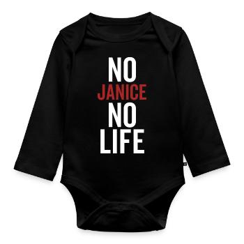 Nein Janice Kein Leben - Baby Bio-Langarm-Body - Schwarz - Vorne