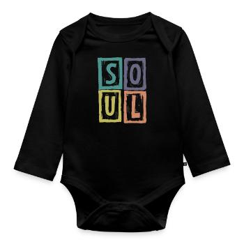 Soul - Organic Longsleeve Baby Bodysuit - black - Front