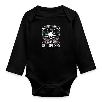 Octopus Outfit Octopus Octopus - Body Bébé bio manches longues - noir - Devant