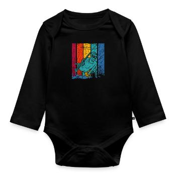 Spearfishing - spear fishing flag t-shirt - Baby Bio-Langarm-Body - Schwarz - Vorne