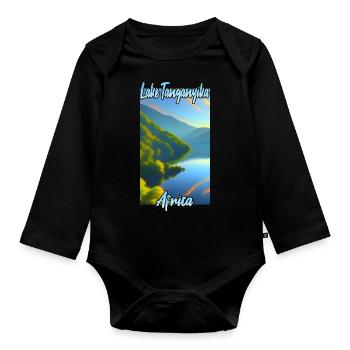 Lake Tanganyika - Baby Bio-Langarm-Body - Schwarz - Vorne