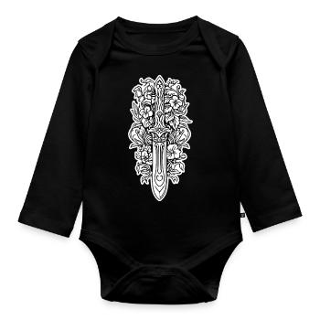 Knife Cutler Knife Lover - Organic Longsleeve Baby Bodysuit - black - Front