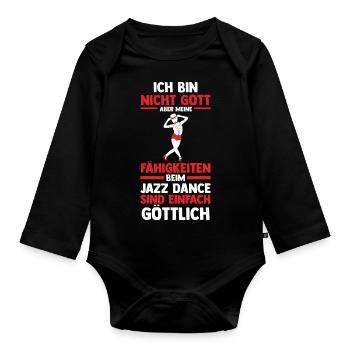 Jazz Tänzer - Baby Bio-Langarm-Body - Schwarz - Vorne
