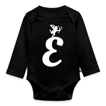 E - Baby Bio-Langarm-Body - Schwarz - Vorne