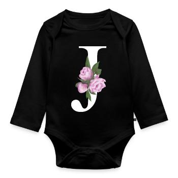 J - Baby Bio-Langarm-Body - Schwarz - Vorne