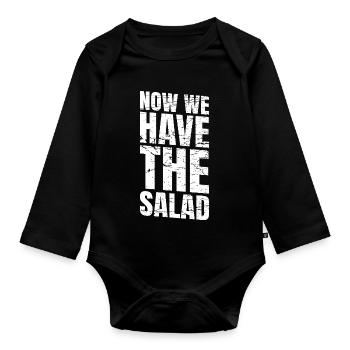 Now We Have The Salad - Baby Bio-Langarm-Body - Schwarz - Vorne