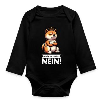 Before You Ask Shiba Inu Shiba Owner Shiba Inus - Organic Longsleeve Baby Bodysuit - black - Front