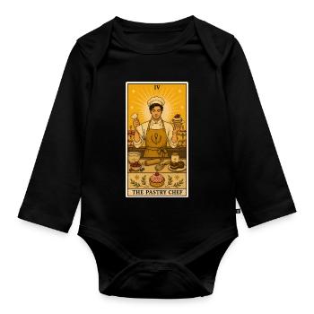 Confectioner | Patisserie Pastry Tarot - Organic Longsleeve Baby Bodysuit - black - Front