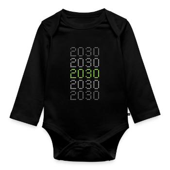 Style 2030 - Body Bébé bio manches longues - noir - Devant