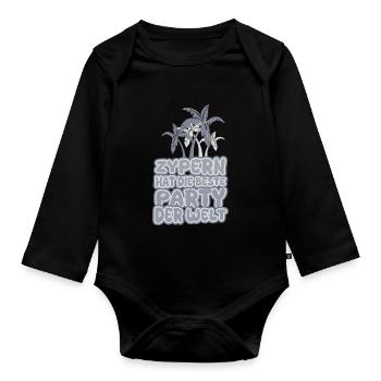 Chypre - Body Bébé bio manches longues - noir - Devant