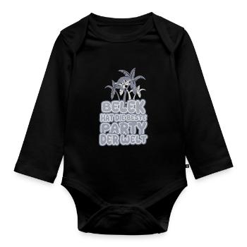 Urlaub Belek - Baby Bio-Langarm-Body - Schwarz - Vorne