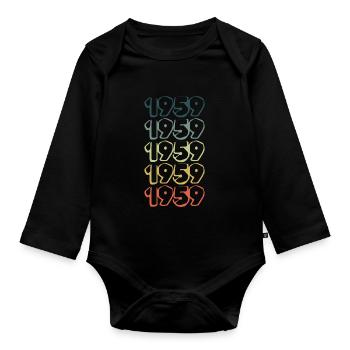 1959 - Baby Bio-Langarm-Body - Schwarz - Vorne