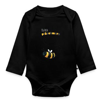 Idée cadeau Plüschmors bas allemand - Body Bébé bio manches longues - noir - Devant