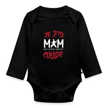 Jiu Jitsu Self Defense - Organic Longsleeve Baby Bodysuit - black - Front