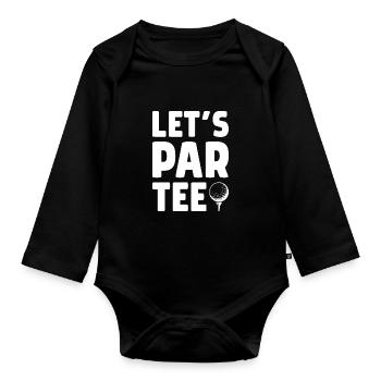 Let's Par Tee Golf Player Golfing Golf Course Golf - Baby Bio-Langarm-Body - Schwarz - Vorne