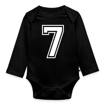 7 - Body Bébé bio manches longues - noir - Devant