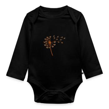 Büffel Rind Ochsen - Baby Bio-Langarm-Body - Schwarz - Vorne