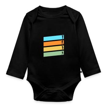 Golfers Golf - Organic Longsleeve Baby Bodysuit - black - Front