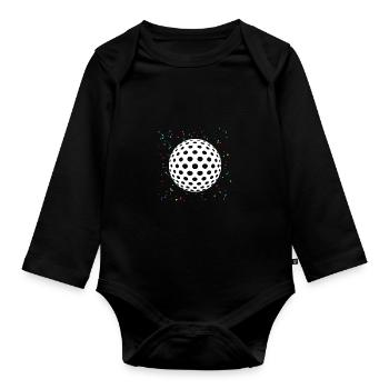 Golfers Golf - Organic Longsleeve Baby Bodysuit - black - Front