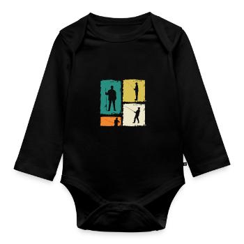 Angler Fishing - Organic Longsleeve Baby Bodysuit - black - Front