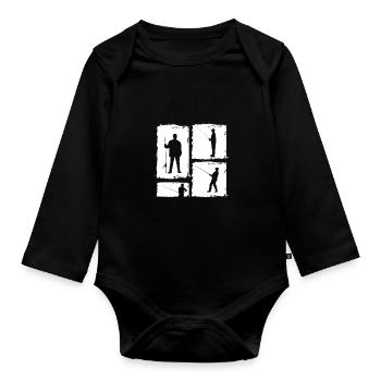 Angler Fishing - Organic Longsleeve Baby Bodysuit - black - Front