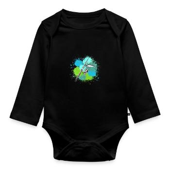 Angler Fishing - Organic Longsleeve Baby Bodysuit - black - Front