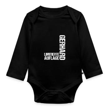 Gerhard - Body Bébé bio manches longues - noir - Devant