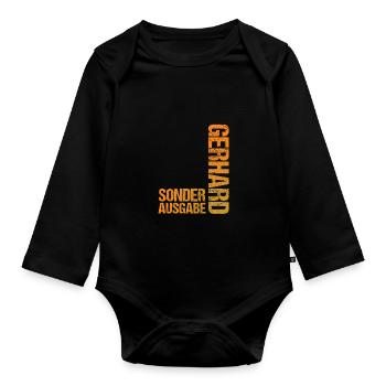 Gerhard - Body Bébé bio manches longues - noir - Devant