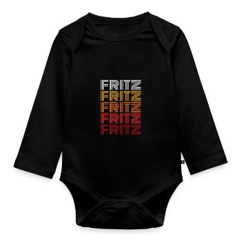 Fritz - Baby Bio-Langarm-Body - Schwarz - Vorne