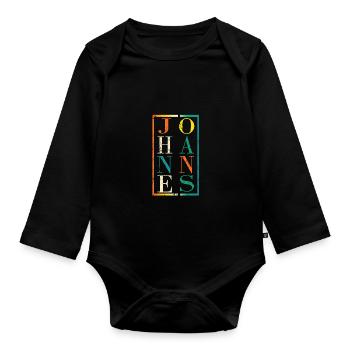 Johannes - Organic Longsleeve Baby Bodysuit - black - Front
