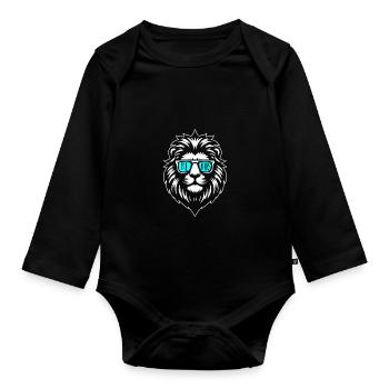 Löwe Klaus - Baby Bio-Langarm-Body - Schwarz - Vorne