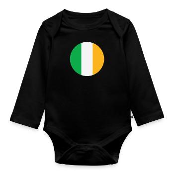 Irlande - Body Bébé bio manches longues - noir - Devant