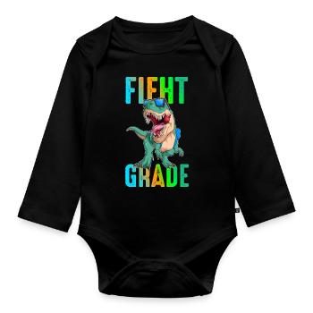 Cinquième année 5e année Retour à l’école Enseignant - Body Bébé bio manches longues - noir - Devant