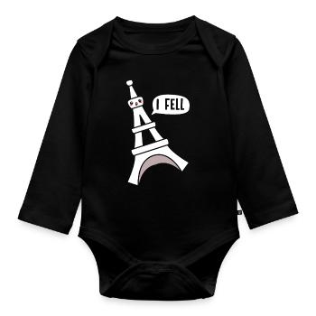 Frankreich - Baby Bio-Langarm-Body - Schwarz - Vorne