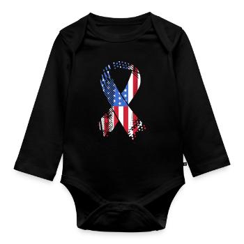 Multiple Sklerose MS - Baby Bio-Langarm-Body - Schwarz - Vorne