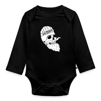MOIN | Seemann - Baby Bio-Langarm-Body - Schwarz - Vorne
