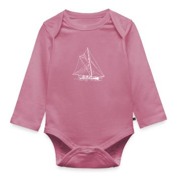 Segelboot - Baby Bio-Langarm-Body - Mauve - Vorne