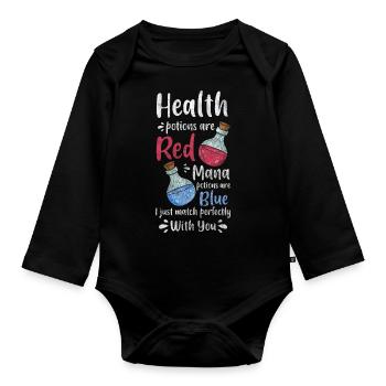 Potion Naturopath Natural - Organic Longsleeve Baby Bodysuit - black - Front