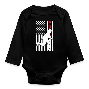 Sport Us Flag Airsoft - Organic Longsleeve Baby Bodysuit - black - Front