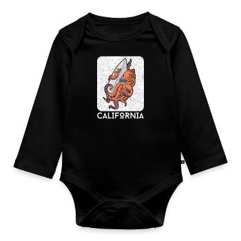 Ocean Octopus Octopus Water Sports Holiday Travel - Organic Longsleeve Baby Bodysuit - black - Front