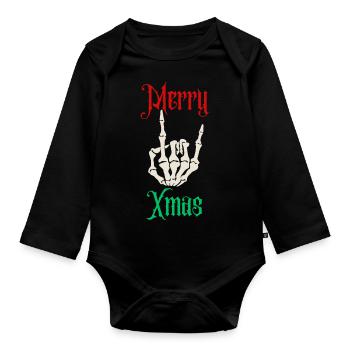 Merry Xmas | XMAS - Body Bébé bio manches longues - noir - Devant