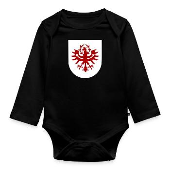 Tyrolean coat of arms - Organic Longsleeve Baby Bodysuit - black - Front