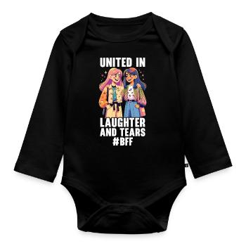 Meilleur ami Fête des mères Amitié BFF - Body Bébé bio manches longues - noir - Devant
