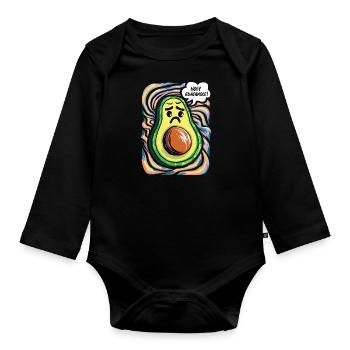 Heilige Guacamole - Baby Bio-Langarm-Body - Schwarz - Vorne